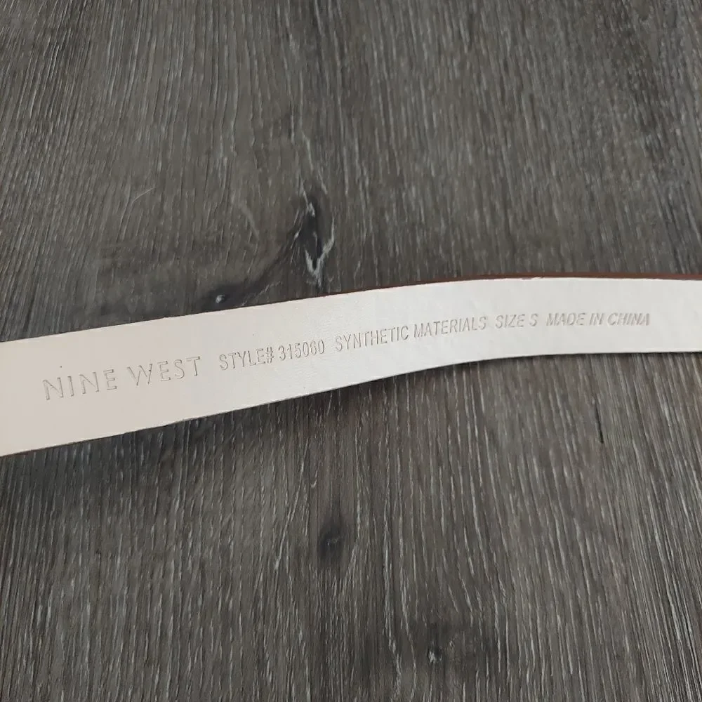 Nine West Faux Leather Tan Belt Size Small
